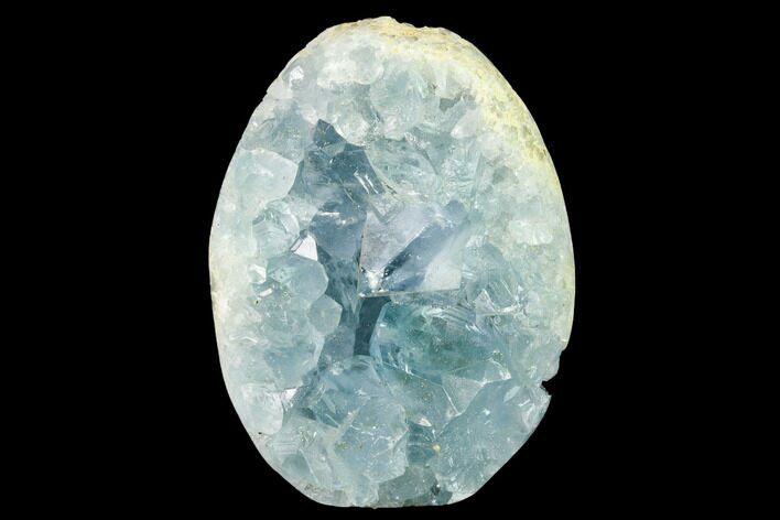 Crystal Filled Celestine (Celestite) Egg Geode - Madagascar #172667